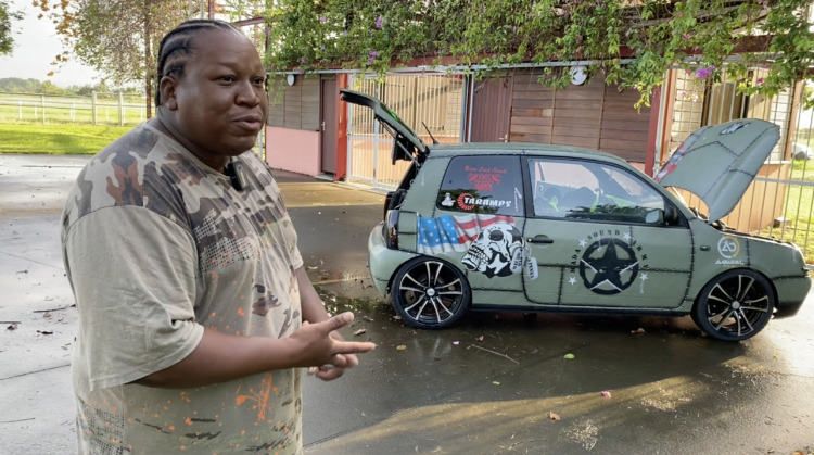 Yoan dit "Malade man" et sa Fiat Lupo customisé