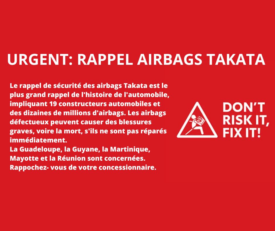 Dossier Takata La liste des véhicules potentiellement concernés en outremer Oovango