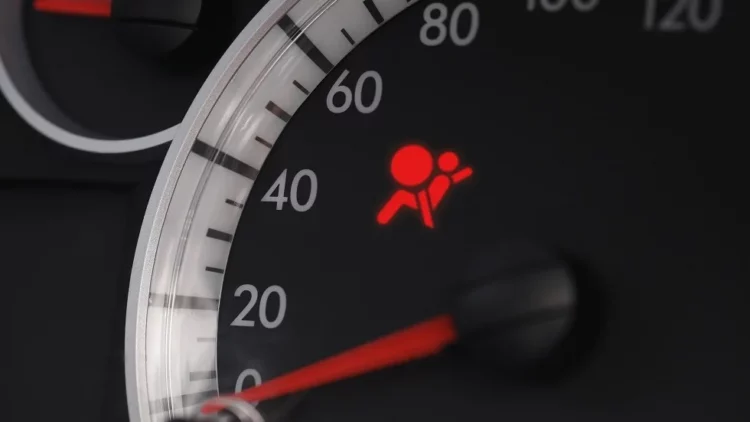 Tableau de bord voyant rouge airbag 