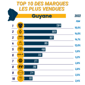 top 10 marques vendues 2022
