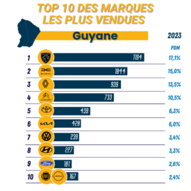 top 10 marques vendues 2023